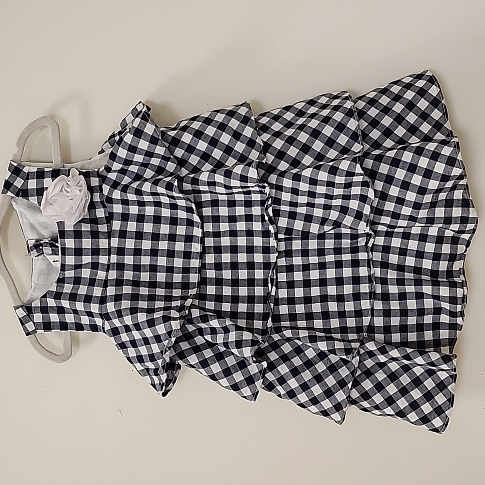 Janie & Jack Gingham Tiered Ruffle Dress Size 3 - Picture 3 of 16